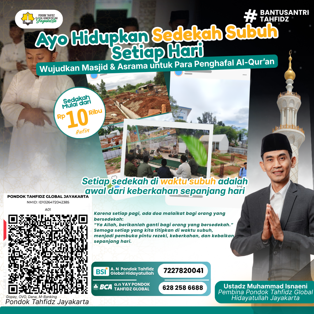 Sedekah Subuh Rutin untuk Santri Yatim & Dhuafa